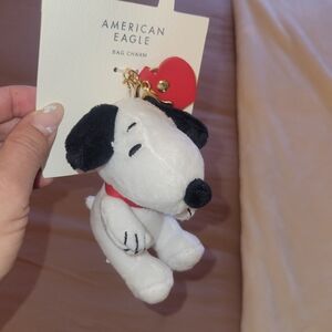 American Eagle Outfitters Snoopy Dog Charm - White, Black, and Red